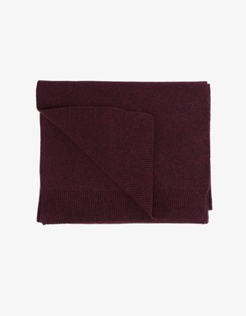 Merino Wool Scarf - Oxblood Red - One Size