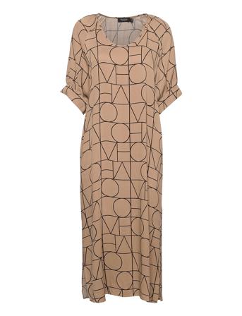 Slmontoya Dress Ss Brown Soaked In Luxury