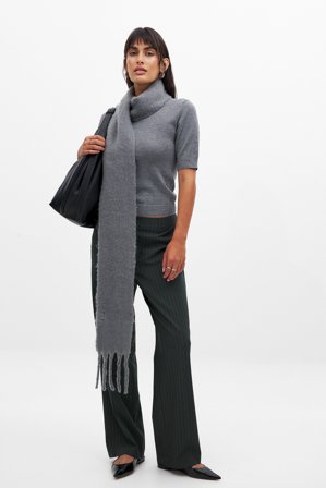 NA-KD - Tynn strikket t-skjorte - Strikketopper - Grå - XS