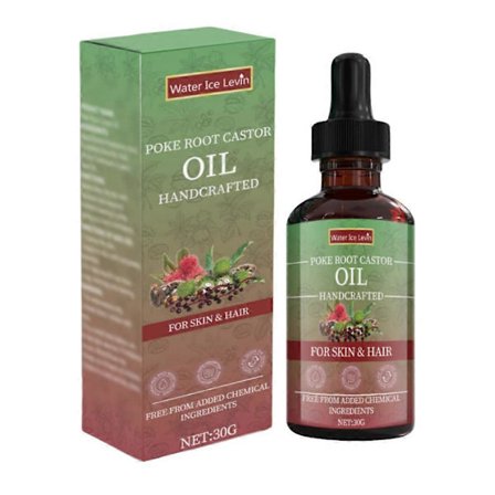 Økologisk Poke Root Castor Olie, Naturlig Massageolie, Lindrende Lindring til Hud & Hovedbund & Led, Naturlig Castor Essensolie til Hud- & Hårpleje