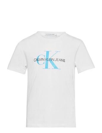 Monogram Logo T-Shirt T-shirts Short-sleeved Valkoinen Calvin Klein