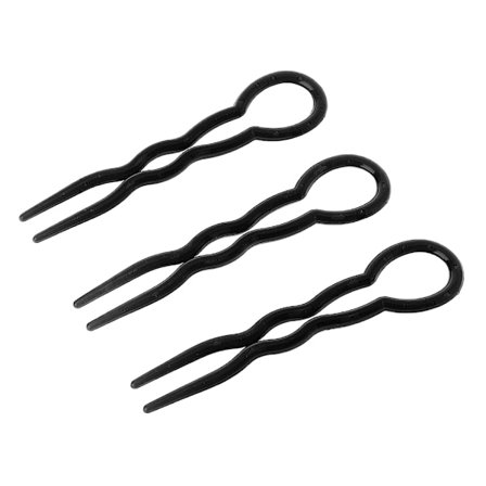 3 stk. Gaffelverktøy Flettefrisyre Hårgaffel U-form Gaffelklemmer Pinn Tilbehør