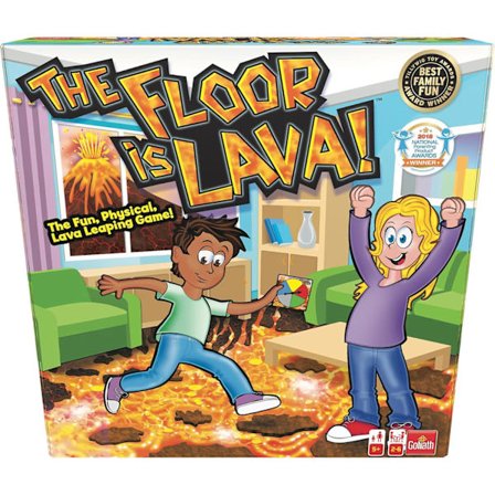 The Floor is Lava! | Det morsomme, fysiske spillet der man hopper over lava | Barnebursdagsspill | For 2-6 spillere | Alder 5+