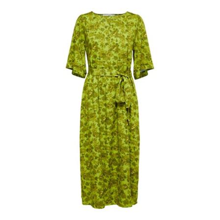 Selected Femme Floral Midi Kjole Grøn, Dame