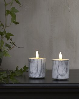 LED-bloklys 2-pak Off-white