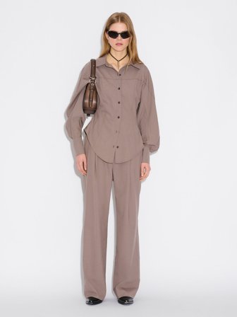 Holzweiler Cyra Pleat Trousers - Light Brown - Women's - 46
