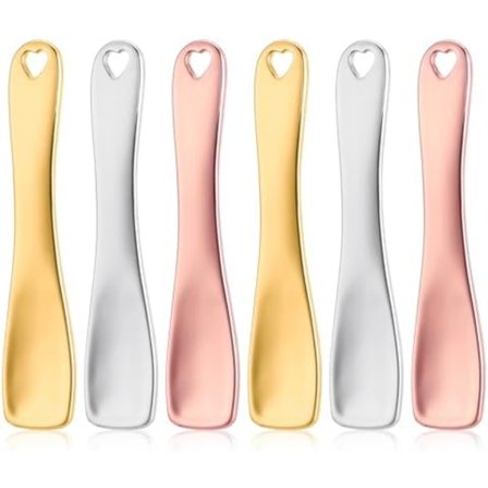 59x12mm Metallinen Meikkispatula 6 kpl Mini Ihonhoitospatula Ihonhoito Kasvovoide Naamio Lusikka Meikkityökalut Voiteille Lotion