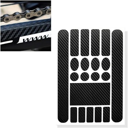 Sykkelramme Klistremerke (Svart) Rammebeskyttelse Anti-Ripp Sykkel