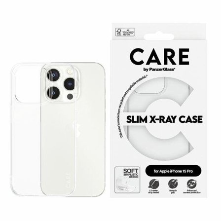 CARE by PanzerGlass Slim X-Ray-etui for iPhone 15 Pro - Klar