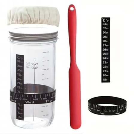 Surdej 730ml fermenteringsbeholder Startbeholder til bagetilbehør af glas