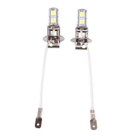 9SMD, 2x H3 5050 Hvit 9 SMD LED Xenon DC12V Auto Bil Tåkelyslampe