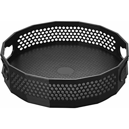 Drejeskive, roterende krydderihylde i plast til krydderier, krydderier, køkkenopbevaring, køkkenskab drejeskive, krydderidrejeskive (30 x 10 cm, L)