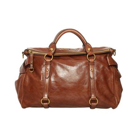 Miu Miu Pre-owned, Pre-owned Handbag Bruin, Dames, Maat:ONE Size