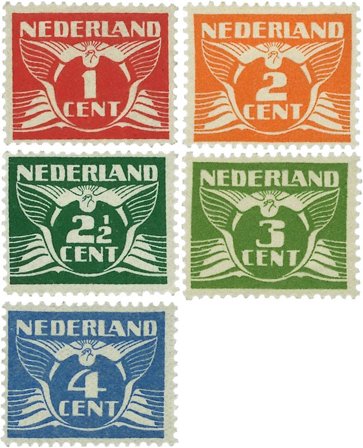 Holland 1924-1925 - NVPH 144-148 - Ubrugt