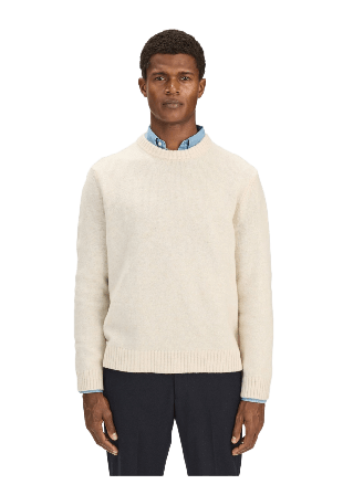 John Henric Wool Crew Neck Sweater (jeff) Tröjor Herr Beige XL