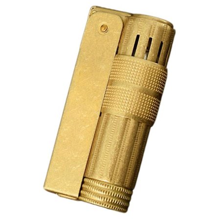 Unik Metal Genopfyldelig Lighter Klassisk Elegant Åben Flamme til Mænd F