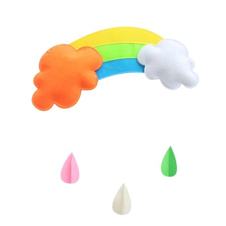 Hengende Sky Mobil Regnbuedekorasjon Bærbar Filt Takhenger