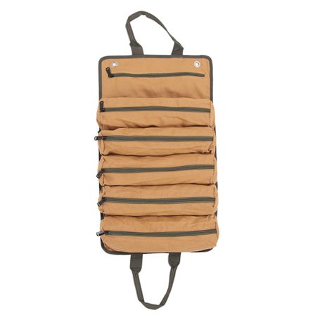 Multifunktionell Canvas Rullverktygsväska med Flera Fickor