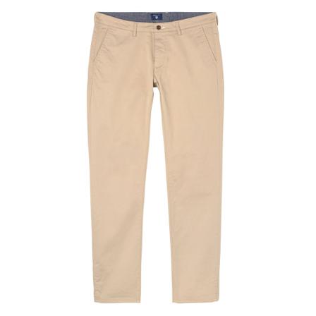 Gant, Gant Chinos Slim Twill Chino Beige, Heren, Maat:W34 L32