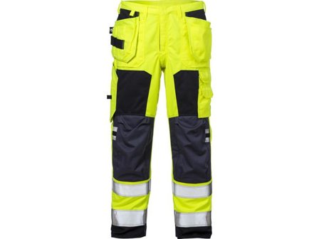 FRISTADS Hantverksbyxa Flam 2075 Gul/Marin C48 - Lyreco - Arbetskläder - Arbetsbyxor och shorts - Flamskyddsbyxor