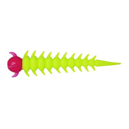 Westin Greedy Worm 5,5cm Garlic/Cheese (10-pack) - Chartreuse/Pink