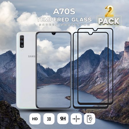 2-Pack Samsung Galaxy A70s - Härdat Glas 9H - Super Kvalitet 3D