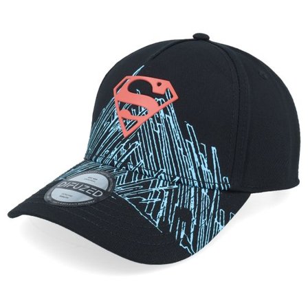 Difuzed - Svart adjustable Keps - Superman Logo Black A-Frame Adjustable @ Hatstore