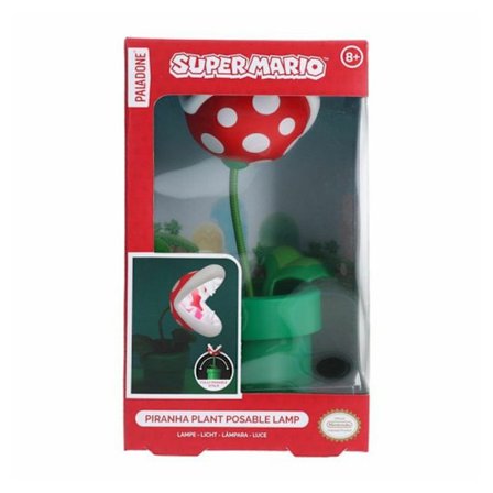 Koristelamppu - SUPER MARIO - Mini Piranha Plant 21cm - LED - Valkoinen - Moderni Monivärinen muotoilu{yh}