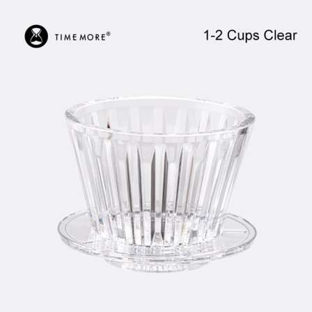 Wave Coffee Dripper Crystal Eye Pour Over Kaffe Filter PCTG 1-2 koppar kaffebryggare