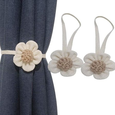 2-pak magnetiske blomstergardinholdere, praktisk dekoration til hjemmet, kontoret, badeværelset