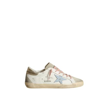Golden Goose Sneakers Super Star Leather Upper AND Star Suede TOE Hvid, Dame, Størrelse: 40 EU