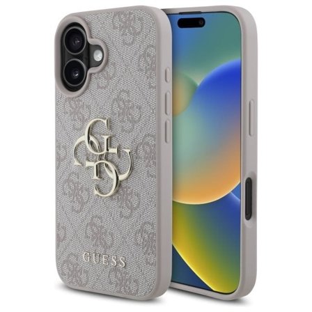 Guess 4G Big Logo Case for iPhone 16 Plus - vaaleanpunainen