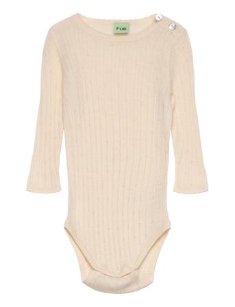 FUB Baby Rib Cardigan Beige