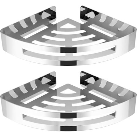 2 Rostfria badrumshylla hörn duschförvaring 304 fläck