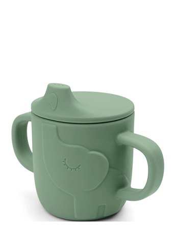 Done by Deer Peekaboo Spout Cup Elphee Green - Green - Ø6.5X H 9CM