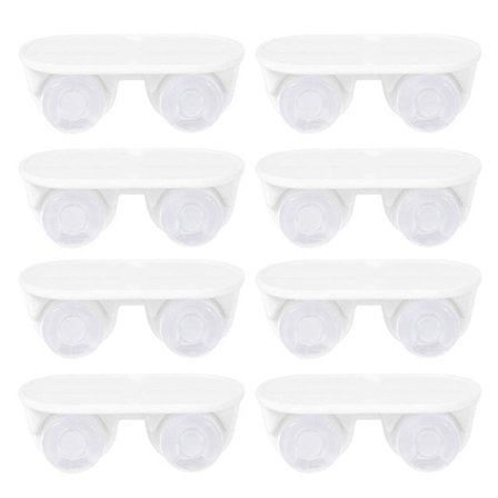 8 stk. selvklæbende hjul i rustfrit plast, lydløse, tunge hjul til hjemmet