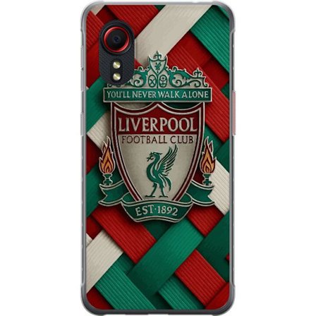 Yhteensopiva Puhelinkuori Samsung Samsung Galaxy Xcover 5 Liverpool Football Clubin tunnus, jossa You'll Never Walk Alone voimakkaassa graafisessa suu