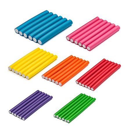 42 st Flexibla Svamp Twist Hår Curling Stavar Rullar Locktång DIY Stylingverktyg Nyhet