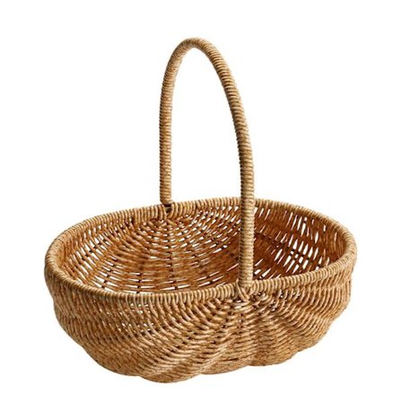 Multifunktionell Vävd Korg Dekoration Stor Vävd Picknick Fruktkorg FAN0639