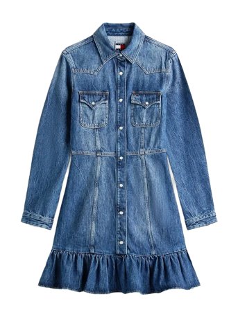 Western Denim Dress Di2057 Blue Tommy Jeans