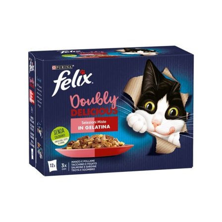 Purina Felix Le Ghiottonerie Manzo/Tacchino/Salmone/Trota Cibo