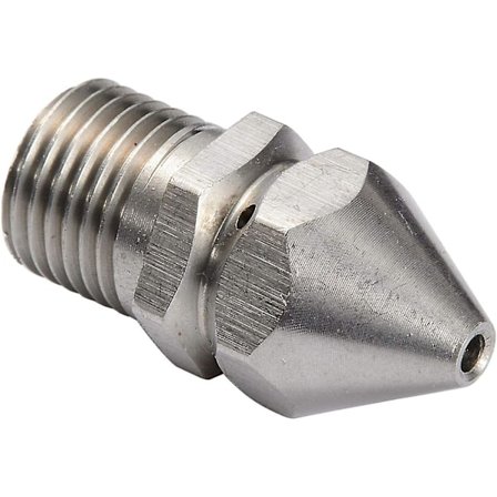 Rengjøringsdyse i rustfritt stål, høytrykks, hann, 6,35 mm, 4 dyser