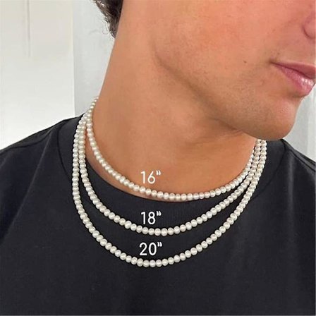 Imiterad pärlhalsband Män Enkelt Handgjort Strand Bead Necklace 2022 Ny trend#wdmy184
