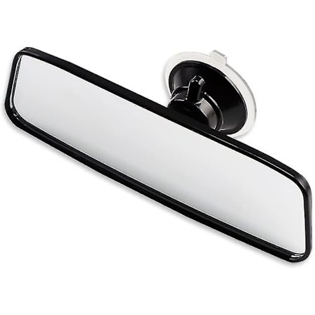 Bilspejl til bagudkørsel, Indvendigt spejl med sugekop, Universal bilspejl, Stor synsvinkel 29*6cm