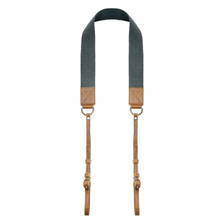 Kamerastropp for Halsen | Brun vintage bomull og skinn for menn - Gaver til Fedre