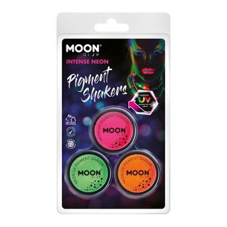 Moon Glow Intensivt Neon UV Pigmentpulver (3-pack) One Size P