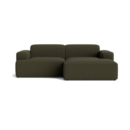 Madrid chaiselong sofa, Højrevendt, Loop Grøn - Flydersofa - 240x101x73cm - Bred chaiselong & dybt sæde - Perfekt til afslapning i stuen