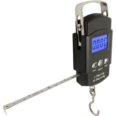 Fiskevekt - CAMPTECK - U6847 - 50kg/110lbs - LCD-skjerm - Målebånd