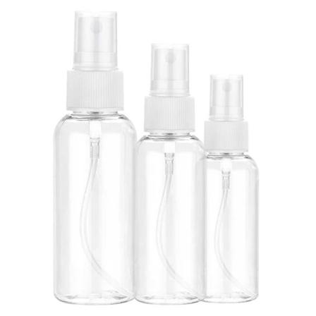 3st Refill Flaska Påfyllning Spray - Resekit 60/80/100ml - Transparent