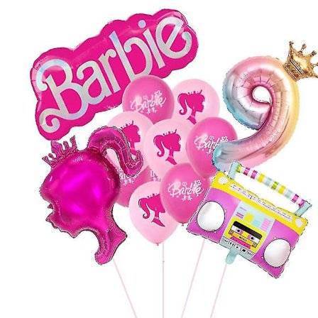 Nye DIY Kawaii Barbie Balloner Børn Piger Drenge 0-9 År Fødselsdagsfest Tema Dekoration Børn Baby Aluminium Film Balloner Legetøj